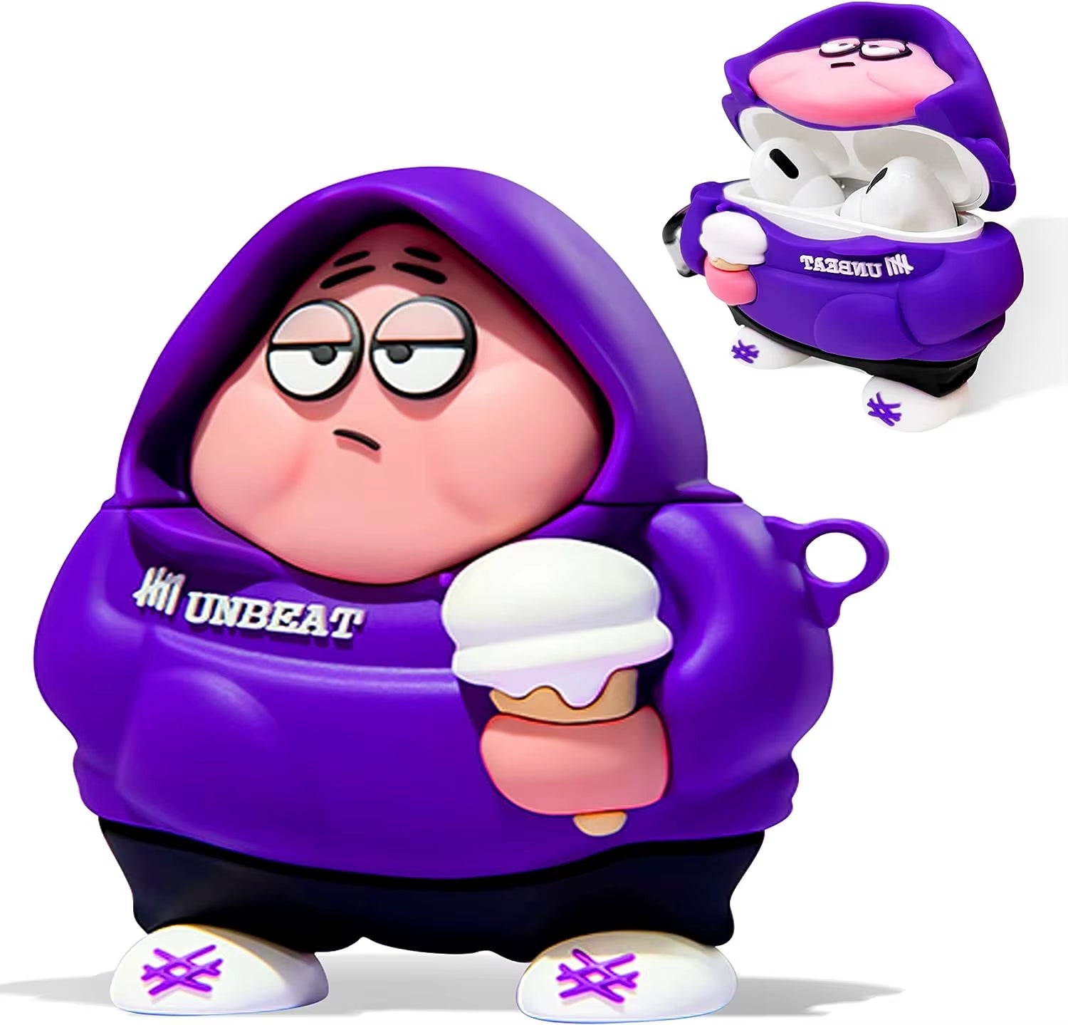 For Airpods 1 2 3 4 Pro 2 Case Cute 3D Cartoon Spongebob Patrick Star Silicone Earphone Case Accessories Cover Airpods Pro 3