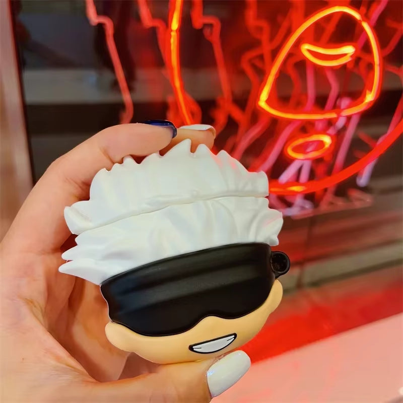 3D Anime Satoru Gojo Titan Cute Cartoon Earphone Case for Airpods 1 2 3 Headphone Protective Charging Box for Airpods Pro 3 Case