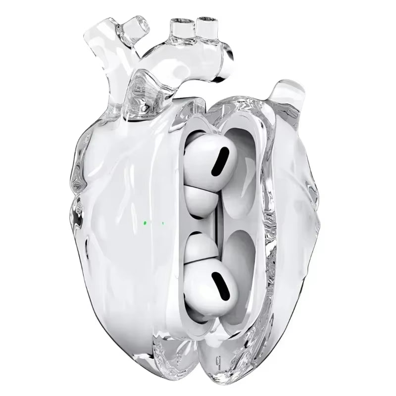 3D Liquid Silicone Earphone Case for Airpods Pro1/2 Case Pounding Heart Earphone Case Decoration anti Fall Accessories