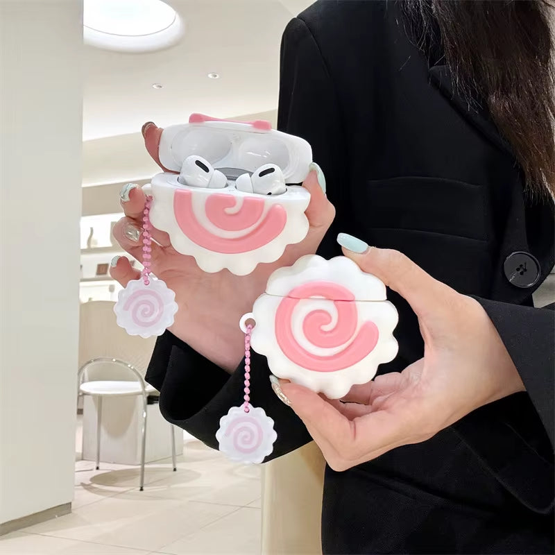 For Airpods Case,Cute 3D Japan Food Fish Cake Case for Airpods Pro 2 Case,Soft Silicone Earphone Cover for Airpods 3 Case