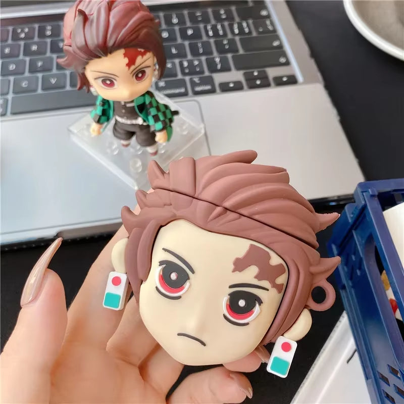 3D Anime Satoru Gojo Titan Cute Cartoon Earphone Case for Airpods 1 2 3 Headphone Protective Charging Box for Airpods Pro 3 Case