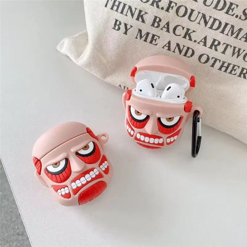 3D Anime Satoru Gojo Titan Cute Cartoon Earphone Case for Airpods 1 2 3 Headphone Protective Charging Box for Airpods Pro 3 Case
