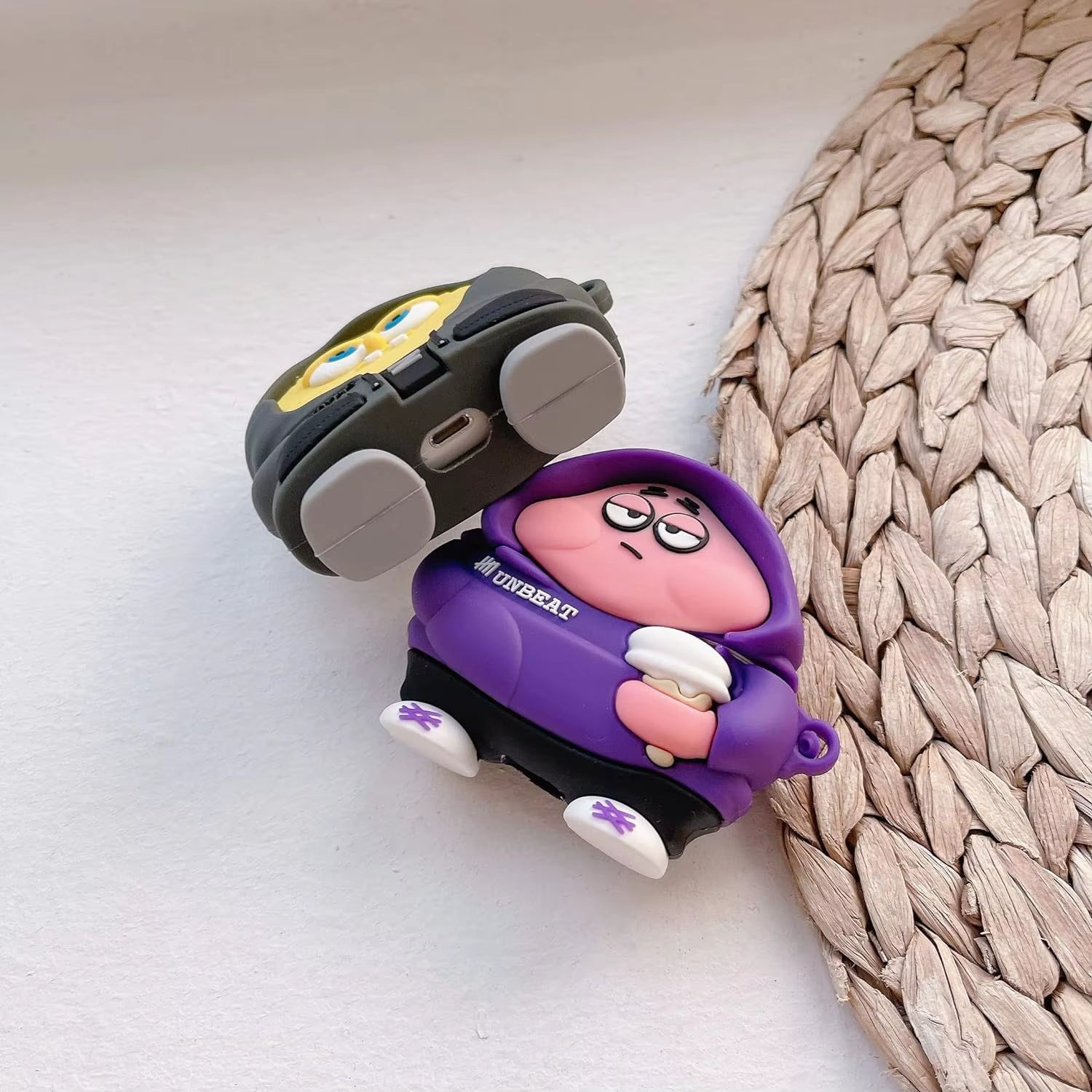 For Airpods 1 2 3 4 Pro 2 Case Cute 3D Cartoon Spongebob Patrick Star Silicone Earphone Case Accessories Cover Airpods Pro 3