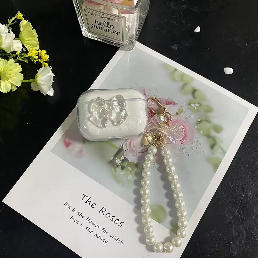 Cute with Chain Cover for Apple Airpods 1 2 3 Case Luxury Butterfly Keychain Earphone Case for Airpods PRO Case Box Airpods 3