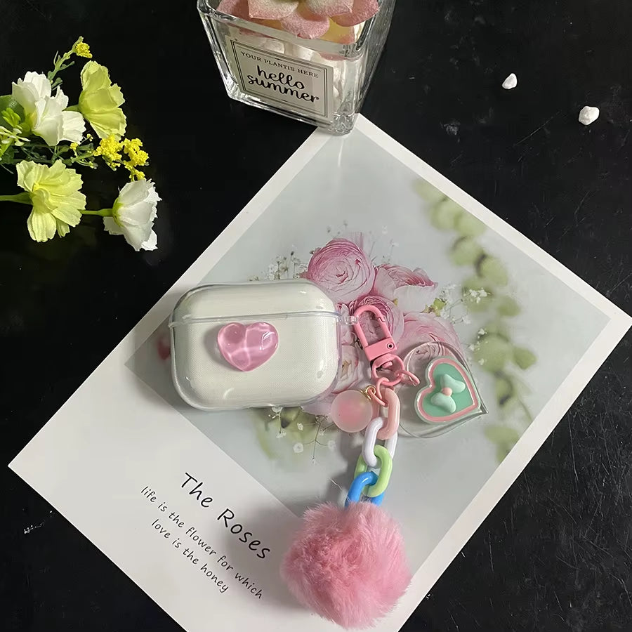 Cute with Chain Cover for Apple Airpods 1 2 3 Case Luxury Butterfly Keychain Earphone Case for Airpods PRO Case Box Airpods 3