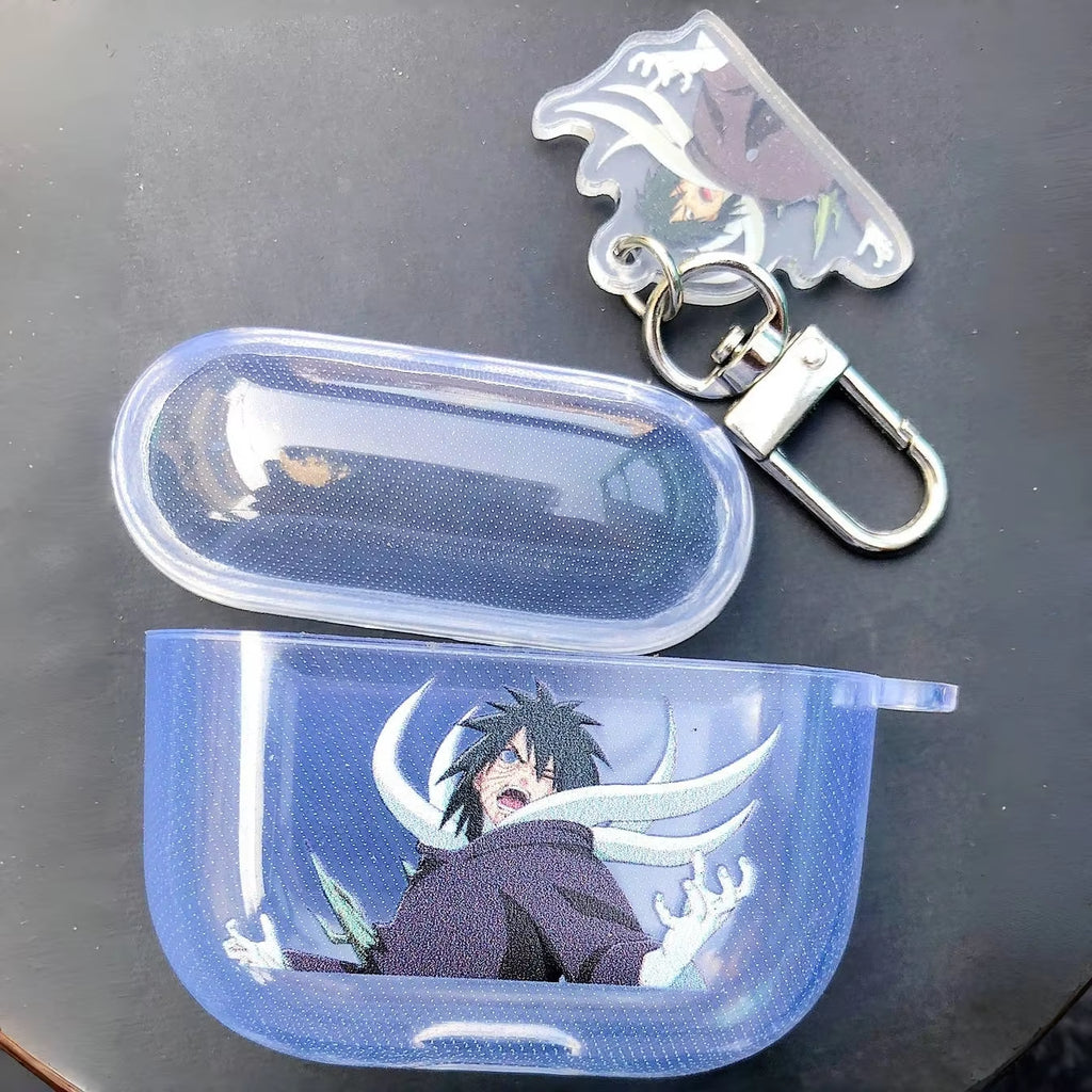 Naruto Headset Case for Apple Airpods 1 2 3Pro Case Anime Uchiha Obito EVA Earphone Protective Cases Accessories Headphone Box